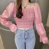 ピンク | シャツブラウス スクエアネック レディース | Miniministore
