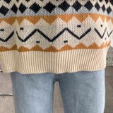 総柄ニットベスト レディース レトロ秋冬 | Miniministore | 詳細画像12
