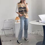 総柄ニットベスト レディース レトロ秋冬 | Miniministore | 詳細画像7