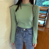 グリーン | ベーシックニット プチハイネック 女性 | Miniministore