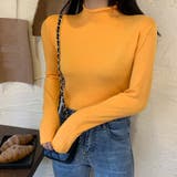 オレンジイエロー | ベーシックニット プチハイネック 女性 | Miniministore