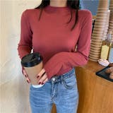 あずき色 | ベーシックニット プチハイネック 女性 | Miniministore