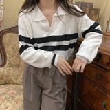 ニットトップスVネック 襟付きニット | Miniministore | 詳細画像12 