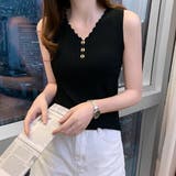 タンクトップ Vネック ノースリーブ | Miniministore | 詳細画像4