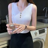 タンクトップ Vネック ノースリーブ | Miniministore | 詳細画像6