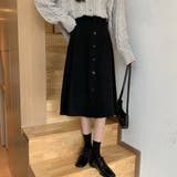 ブラック | ミモレ丈スカート レディース ボトムス | Miniministore
