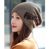 モカ | ニット帽子 レディース 英字ロゴ 3色 | Miniministore