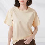 ベージュ | tシャツ レディース 半袖 無地ロングT | ANGELCLOSET