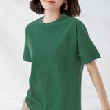 ダークグリーン | tシャツ レディース 半袖 無地ロングT | ANGELCLOSET