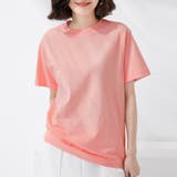 ピンク | tシャツ レディース 半袖 無地ロングT | ANGELCLOSET