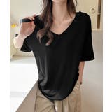 ブラック | ビッグtシャツレディース無地半袖Tシャツ | ANGELCLOSET