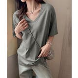 グレー | ビッグtシャツレディース無地半袖Tシャツ | ANGELCLOSET