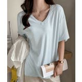 サックスブルー | ビッグtシャツレディース無地半袖Tシャツ | ANGELCLOSET
