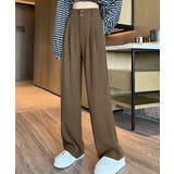 ライトブラウン | ワイドパンツ ツータックスラックスパンツ | Miniministore