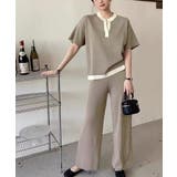グレイッシュベージュ | ニットセットアップ 冷感タッチレディース | Miniministore