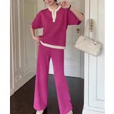 フューシャピンク | ニットセットアップ 冷感タッチレディース | Miniministore