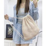 アイボリー | メッシュリュックサックニットナップサック | Miniministore