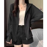 ブラック | UV対策パーカー 冷感タッチカーディガン | Miniministore