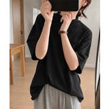 ブラック | ゆったり おしゃれカットソー クルーネック | SUNSHINE CLOSET