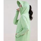 グリーン | 着る日傘 つば付きパーカーラッシュガード | Miniministore