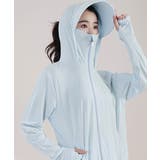 ライトブルー | 着る日傘 つば付きパーカーラッシュガード | Miniministore