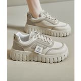ベージュ | 厚底スニーカー レディース ローカット靴 | Miniministore