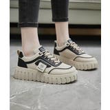 ブラック | 厚底スニーカー レディース ローカット靴 | Miniministore