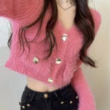 ホットピンク | フェザーヤーンカーディガン ニットカーデ | Miniministore