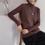 ブラウン | リブニットベスト レディース vネック | SUNSHINE CLOSET
