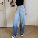 サックス | デニムパンツ グラデーションカラー 韓国 | Miniministore