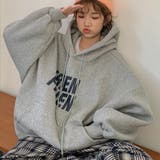 グレー | カレッジロゴパーカー裏起毛レディース | SUNSHINE CLOSET