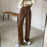 ブラウン | セミワイドパンツ レディース オフィス | Miniministore