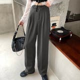 ダークグレー | セミワイドパンツ レディース オフィス | Miniministore