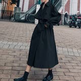 ブラック | 春秋 トレンチコート レディース ロング | Miniministore