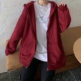 ワインレッド | 裏起毛 スウェットパーカー レディース | Miniministore
