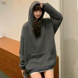 ダークグレー | 裏起毛パーカー レディース 韓国風秋冬 | Miniministore