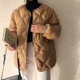 キャメル | 中綿 キルティングジャケット レディース | Miniministore