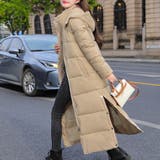 ベージュ | フード付きキルティングコート レディース | Miniministore