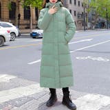 ミントグリーン | フード付きキルティングコート レディース | Miniministore
