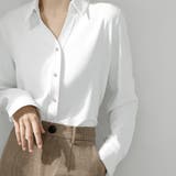 ホワイト | シャツブラウス 長袖 レディース オフィスカジュアル | Miniministore