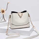 B型押し*アイボリー | クロコ型押し ショルダーバッグ 大容量 | Miniministore
