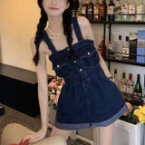 デニムサロペットショート丈オールインワン | Miniministore | 詳細画像9 