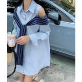 オフショルダーシャツ肩掛け付きシャツ春夏 | Miniministore | 詳細画像1 