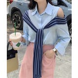 オフショルダーシャツ肩掛け付きシャツ春夏 | Miniministore | 詳細画像3 