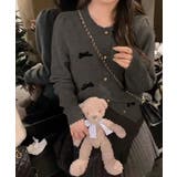 ニットカーディガンリボン飾り 秋冬ニット | Miniministore | 詳細画像3 