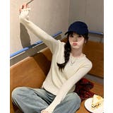 フリル リブニットトップス クルーネック | Miniministore | 詳細画像2 