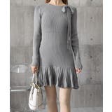 プリーツ裾 長袖リブニットワンピース上品 | Miniministore | 詳細画像16 