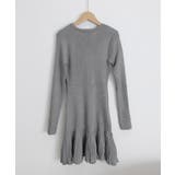 プリーツ裾 長袖リブニットワンピース上品 | Miniministore | 詳細画像22 