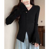 透かし編みニットフレア袖サマーニット春服 | Miniministore | 詳細画像11