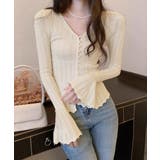 透かし編みニットフレア袖サマーニット春服 | Miniministore | 詳細画像3